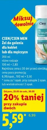 Cien/Cien Men żel do golenia dla kobiet lub dla mężczyzn