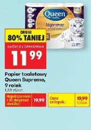 Papier toaletowy Queen Supreme, 9 rolek