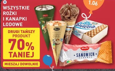 Wszystkie rożki i kanapki lodowe