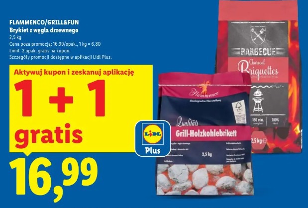 Flammeneco/Grill&Fun Brykiet z węgla drzewnego