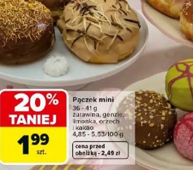 Pączek mini żurawina, genzie, limonka, orzech i kakao