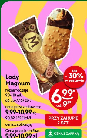 Lody Magnum różne rodzaje
