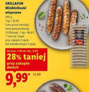 GRILL&FUN Minikiełbaski wieprzowe
