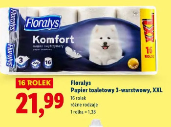 Floralys Papier toaletowy 3-warstwowy, XXL