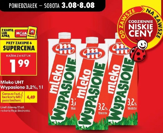 Mleko UHT Wypasione 3,2% Mlekovita