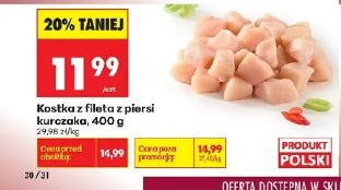 Kostka z fileta z piersi kurczaka