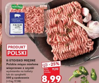 K-STOISKO MIĘSNE Polskie mięso mielone wieprzowe z szynki