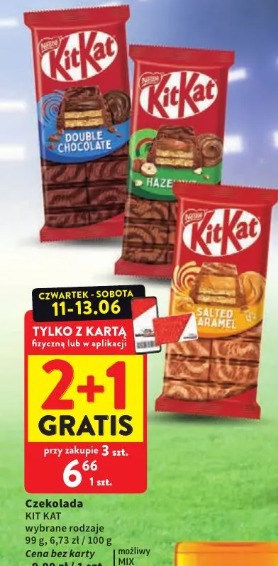 Czekolada Kit Kat double chocolate hazelnut salted caramel