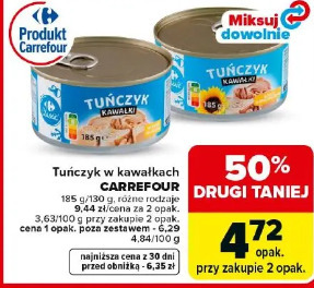Tuńczyk w kawałkach Carrefour