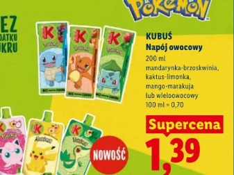 KUBUŚ Napój owocowy Pokémon