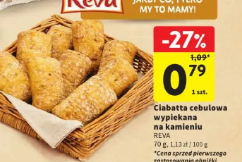 Ciabatta cebulowa wypiekana na kamieniu REVA
