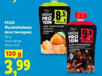 Pilos Wysokobiałkowy deser twarogowy high protein