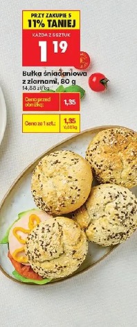 Bułka śniadaniowa z ziarnami