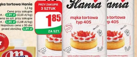 Mąka tortowa Hania typ 405
