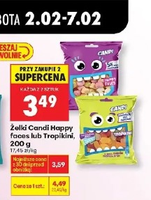 Żelki Candi Happy faces lub Tropikini