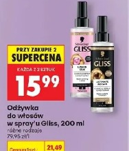 Odżywka do włosów w spray'u Gliss