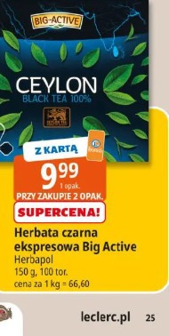 Herbata czarna ekspresowa Big Active