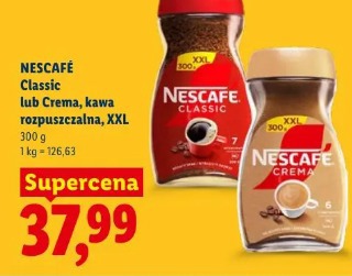 Nescafé Classic lub Crema, kawa rozpuszczalna, XXL