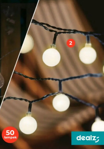 Girlanda lamp solarnych 50 lampek LED
