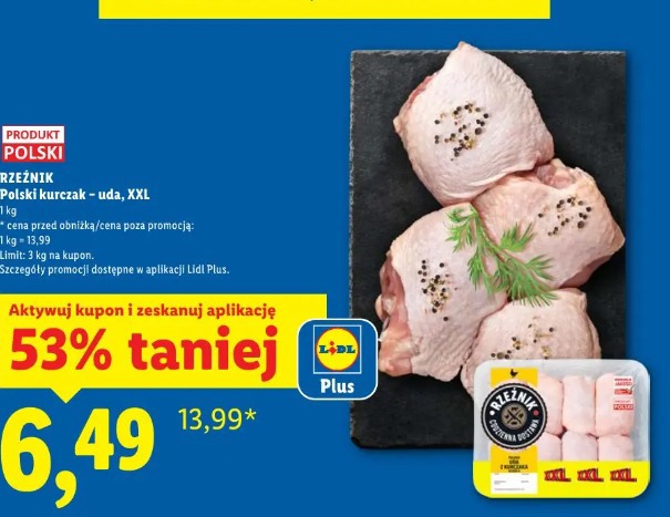 Rzeźnik Polski kurczak uda XXL