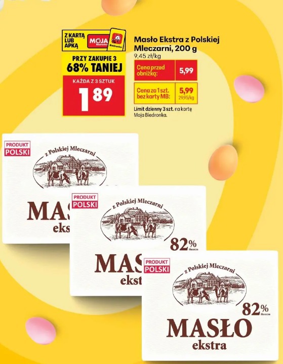 Masło Ekstra z Polskiej Mleczarni