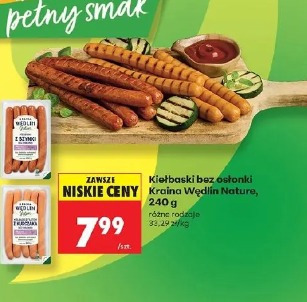 Kiełbaski bez osłonki Kraina Wędlin Nature