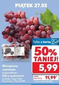 Winogrona czerwone bezpestkowe