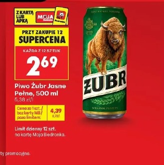 Piwo Żubr Jasne Pełne