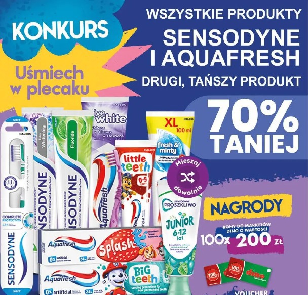 Wszystkie produkty Sensodyne i Aquafresh