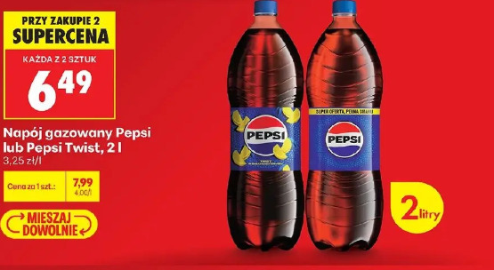 Napój gazowany Pepsi lub Pepsi Twist