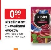 Kisiel instant z kawałkami owoców