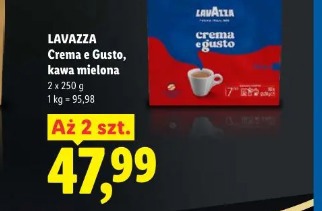 Lavazza Crema e Gusto, kawa mielona