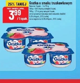 Gratka o smaku truskawkowym Danone