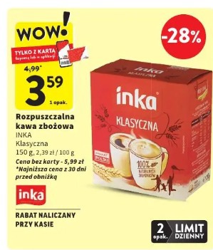 Rozpuszczalna kawa zbożowa INKA Klasyczna