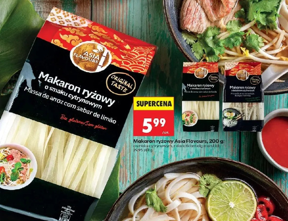 Makaron ryżowy o smaku cytrynowym Asia Flavours