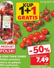 K-Stąd takie dobre Polskie pomidory cherry na gałązce