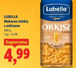 Lubella Makaron świderki z orkiszem