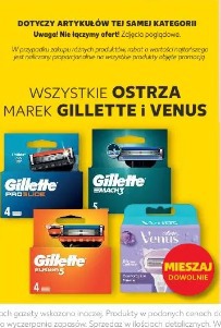 Wszystkie ostrza marek Gillette i Venus