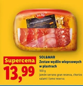 Sol&Mar Zestaw wędlin wieprzowych w plastrach