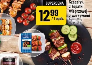 Szaszłyk z łopatki wieprzowej z warzywami