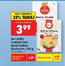 Ser żółty w plastrach Rycki Edam Exclusive