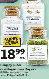 Musujący puder lub sól kąpielowa Mayram