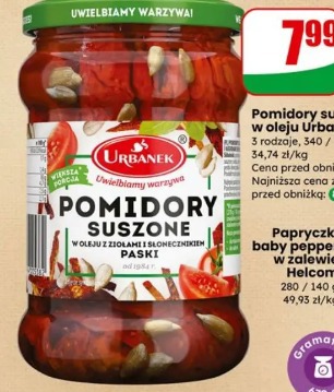 Pomidory suszone w oleju Urbanek