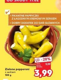 Zielone pepperoni z serkiem