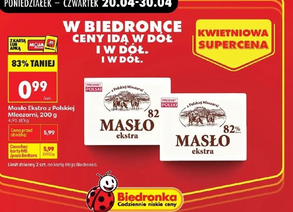 Masło Ekstra z Polskiej Mleczarni