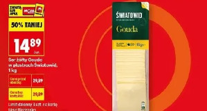 Ser żółty Gouda w plastrach Światowid