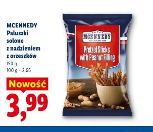 Mcennedy Paluszki solone z nadzieniem z orzeszków
