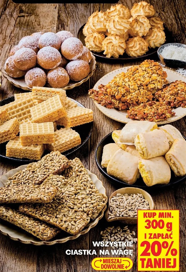 Wszystkie ciastka na wagę