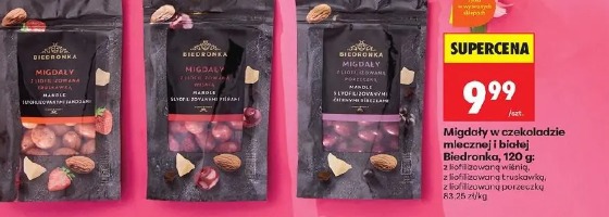 Migdały w czekoladzie mlecznej i białej Biedronka