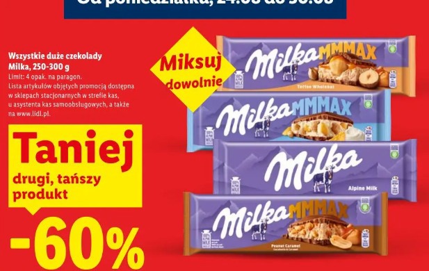 Milka duże czekolady